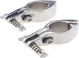 (Set of 2) Stainless Boat Bimini Top Hinged Jaw Slide 1" 25 mm V1259-DP01-A-1415