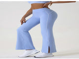 Pink Flared Leggings & Sports Bra Set - Breathable & Stretchy Activewear for Yoga, Running & Gym V888-ELOSUNG20094