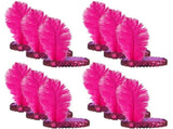 12x 1920s FLAPPER HEADBAND Headpiece Feather Sequin Charleston Gatsby Party BULK - Hot Pink V563-BR-12FLAPPERHDBND-HTPNK