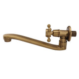 Antique Garden Faucet with Extended Spout Antifreezing Copper Wall Mount Single Cold Water Tap for V1294-YM0706-3112230063011