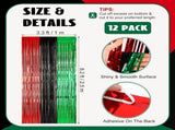 12 Pcs Juneteenth Party Decorations Freedom Day Foil Fringe Curtain Backdrop 100 x 39 Inch Metallic V1259-DP01-A-4827