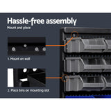 Giantz 30 Storage Bin Rack Wall Mounted BIN-WALL-30
