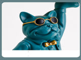 Bulldog Desk Storage Tray Statue Beautiful Handcrafted Resin Bulldog Storage Key Tray for Home Porch V1294-YM0716-3115220068113
