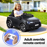 Kids Ride On Car Licensed RSQ8 Electric Toy Black Remote 12V Cars Black RCAR-LS-RSQ8-BK