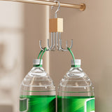 Gold Black rotating multi-hook home organisation, storage solution, high-quality V1347-127-BLA-31381