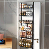 CARLA HOME 6 Tier Adjustable Baskets Over Door Pantry Organiser for Home Kitchen LSB-36118