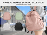 BJLFS Unisex Lightweight Water-Resistant Backpack, Black Pink V1189-LWWAL-20260325-00070