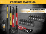 ELEAD 35Pcs Magnetic Nut Driver Bit Set Metric SAE 1/4" Hex Drill CR-V Steel V465-AU-70136