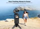 4K Vlogging Camera with 330&deg Gimbal Lens & 75MP Photo, WiFi Pocket Camera Compact Vlog Camera for V1107-785-79799-PNK-158MM
