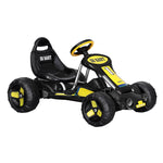 Rigo Kids Pedal Go Kart Ride On Toys Racing Car Plastic Tyre Black GKRT-F1D-BK