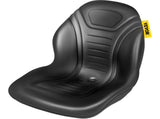 Universal Lawn Tractor Seat Replacement, Compact High Back Mower Seat, Black Vinyl Forklift Seat, V952-MZYHS2QISSGOKYL39V0