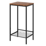 Levede Industrial Side Table 2-Tier Shelf End Table NI1065-BR-AU