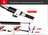 Red Foldable Hiking Poles with White Carry Bag - Aluminium Alloy Trekking Sticks - External Lock, V888-ELOSUNG56256-2
