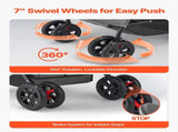 Pet Stroller, 20KG Weight Capacity, Foldable Dog Stroller Cart, 4 Wheels Cats Stroller with Mesh V952-CWTCCGK4QSHSAWPRUV0