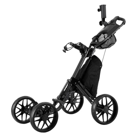 Everfit Golf Buggy Foldable Trolley Golf Cart Wheels Umbrella Bottle Holder GOLF-A-BUGGY-4-BK