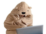 Winter Throw Blanket Cloak With Hood Thick Soft Plush Warm Wearable Blanket for Children and Adults V1294-YM0626-3117220297612