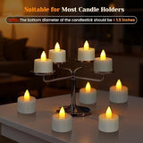 12-Pack Rechargeable LED Tea Lights, Smart Remote Control, Flameless Safe Romance, All-Scene V1232-WYLZ-001