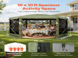 Pop up Gazebo Screen Tent, 3x3 m Large 6-Sided Camping Canopy Tent with Removable Top & Carry Bag, V952-TMZPXKTMK6M1M7EVT001V0