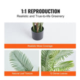 Artificial Palm Tree, 1.8mTall Faux Plant, Secure PE Material & Anti-Tip Tilt Protection V952-RZRDZW6FT1BLLKB97V0
