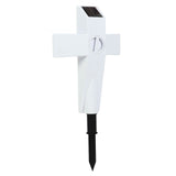 Solar Powered LED Cross Lights Graveside Memorial Headstone Stake Garden Grave Marker for Grave V1294-YM0703-3119230073811