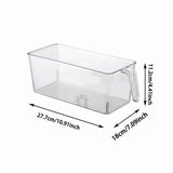 Freezer Ice Bin with Pull Out Handle, Clear Storage Container for Ice Cubes, Kitchen Pantry V1366-AZ2-W-16555