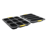Mini Loaf Pan Perforated Anti Stick Easy to Release Silicone French Bread Baking Pan Set for Home V1294-YM0901-3118240180311