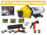 6.6GPM Washdown Pump Kit 12V Wash Pump w/ Hose Nozzle For Caravan RV Marine Boat V201-SFLO0012YL8AU