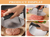 Smooth Stainless Steel Hamburger Mold Non Stick Round Burger Shaper V1366-AZ2-W-19542