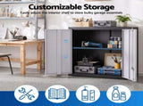 Giantz Steel Tool Cabinet Wall Mount Adjustable Shelf Garage Storage Lockable Black Grey TC-STA-2D-BG