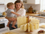 Pasta Drying Rack Wooden Foldable Pasta Dryer Rack Stand Easy Storage & Quick Up Spaghetti Stand V1192-AZ-W-34536