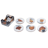Resin Pine Coasters Heat Resistant Placemats Drink Mat Tea Coffee Cup Pad Decor Tea Sets Accessories V1294-YM0901-3118200105211