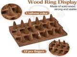 2Pcs Ring Display Stand, 3 Tier Ring Organizer for 18 Rings Storage Selling, Wood Ring Holder V1259-DP01-A-3477