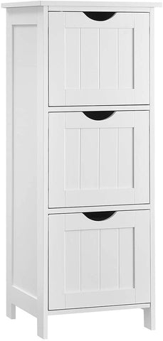 VASAGLE Floor Cabinet with 3 Drawers White V227-9101101071000