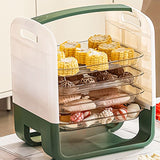Four Layers Dish Preparation Plate Drawer Design Plastic Vegetable Preparation Kitchen Storage V1294-YM3118220256711-0421
