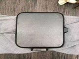 Foldable Non-Stick Iron Grill Pan with Lid and Wooden Handle for Camping, Hiking, Picnics and V1189-LC-HW-00655