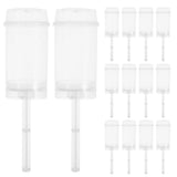 30-Pack Clear Plastic Round Cake Holders with Lids, Reusable Dessert Containers for Parties, V1369-AZ3-W-10017