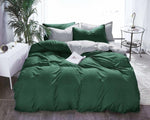 1000TC Reversible Super King Size Green and Grey Duvet Quilt Cover Set V493-LSK-02