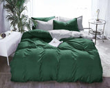 1000TC Reversible Queen Size Green and Grey Duvet Quilt Cover Set V493-LQ-02