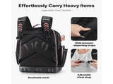Tool Backpack, 56 Pockets, Heavy-duty Tools Storage Organizer Work Bags with Laptop Compartment & V952-GJBBSLD1012I9UUIW001V0