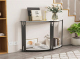 Half Moon Console Table Marble Semi-Circle Entrance Hall Table V767-JJ-XZ926-BLB
