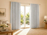 Marlow 100% Blackout Curtain 2-Panel Thermal Linen Look Curtain Draperies Window CD1023-NW-180X230-AU