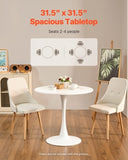 VEVOR 31.5 in Round Dining Table Wood Kitchen Table for 2-4 Person V952-YXCZBKTZMDBTQBT62V0