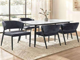 Artiss Dining Chairs Set of 4 Linen Fabric Soft Upholstered Chairs Charcoal DINC-KJ-7016-CHX4