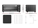 Devanti 45L Convection Oven Electric Fryer Ovens 1800W ECO-B-NHP-45L-BK