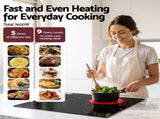 Devanti Ceramic Cooktop 5 Cooking Zone 4 Electric Hobs Touch Control 7600W Black CCT-B-4B-5Z-TOUCH-BK