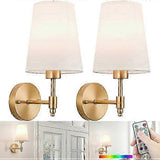 Battery Operated Wall Sconces Set of 2, Rechargeable Cordless LED Lights V1263-JX-5775