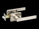 Door Handle Set Lever Privacy Function Square Satin Nickel V63-837401