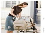Stylish Mom Backpack with Insulated Bottle Pocket Multi-Compartment Diaper Bag, Anti-Theft Phone V1107-CS-MMQBBL
