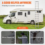 Telescoping Ladder Aluminum Extension Step 12.5 ft Multi-purpose Portable V952-SSLTN125170KGIL80V0