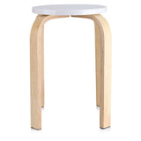 1Pc Anti Slip Bent Wood Stacking Stool Candy Color Home Furniture Kids Room Decor White V1294-YM0901-GB-JY01006-02
